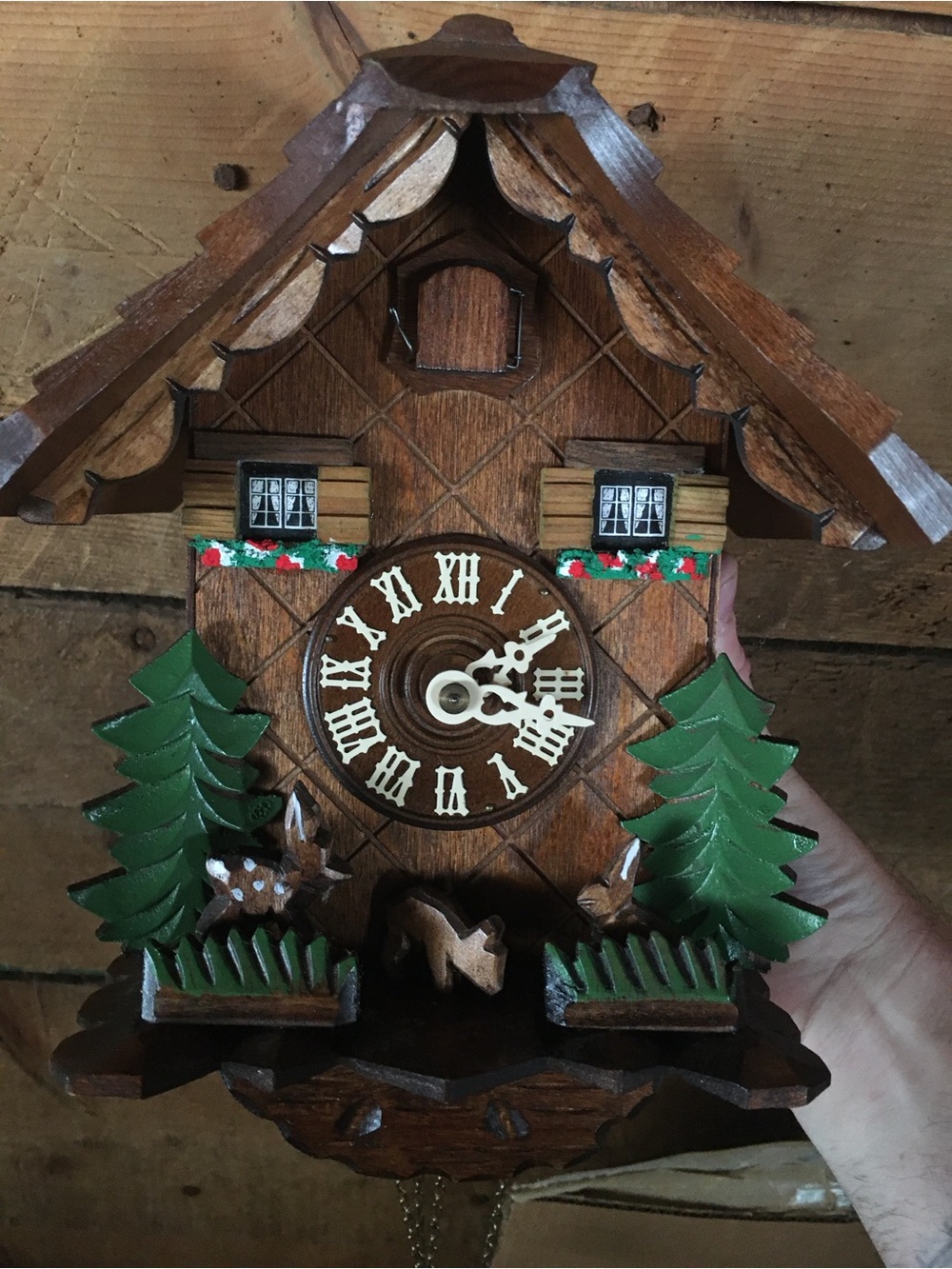 Cuckoo Clock Chalet Style 1 Day Movement 24cm by Anton Schneider